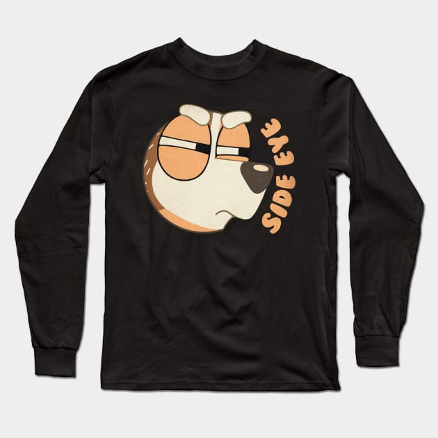 Mum Stare - Side Eye - vintage Long Sleeve T-Shirt by Karl Doodling